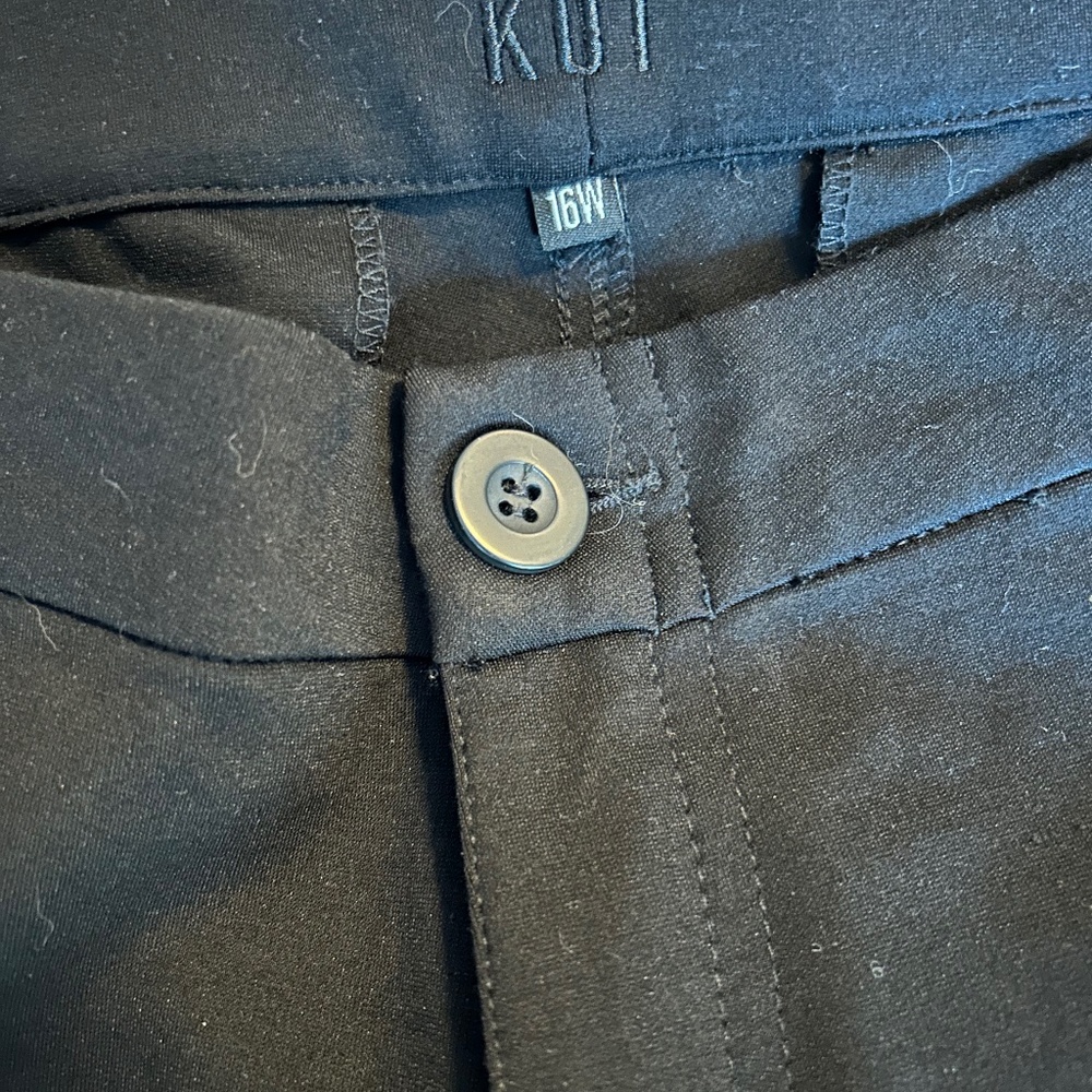 New black stretch bootcut trousers